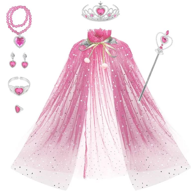SUORFOXS Princess Dress up Jewelry Toys, Princess Costume Dress Pretend Play Set for Girls, Gifts... | Walmart (US)
