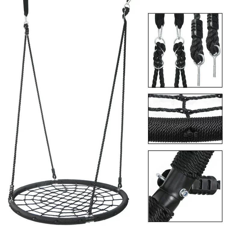 ZenStyle Spider Web Tree Swing Saucer Large Platform with Adjustable Detachable Nylon Rope | Walmart (US)