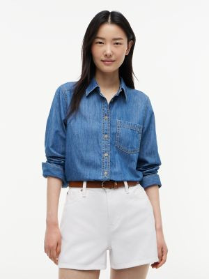 Tommy Hilfiger Women's Chambray Shirt - Blue - L | Tommy Hilfiger (US)