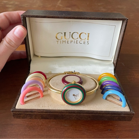 Vintage Gucci Timepieces Watch With Interchangeable Bezels | Poshmark