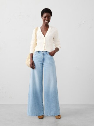 Wide-Leg Mid-Rise Baggy Jean | Banana Republic Factory