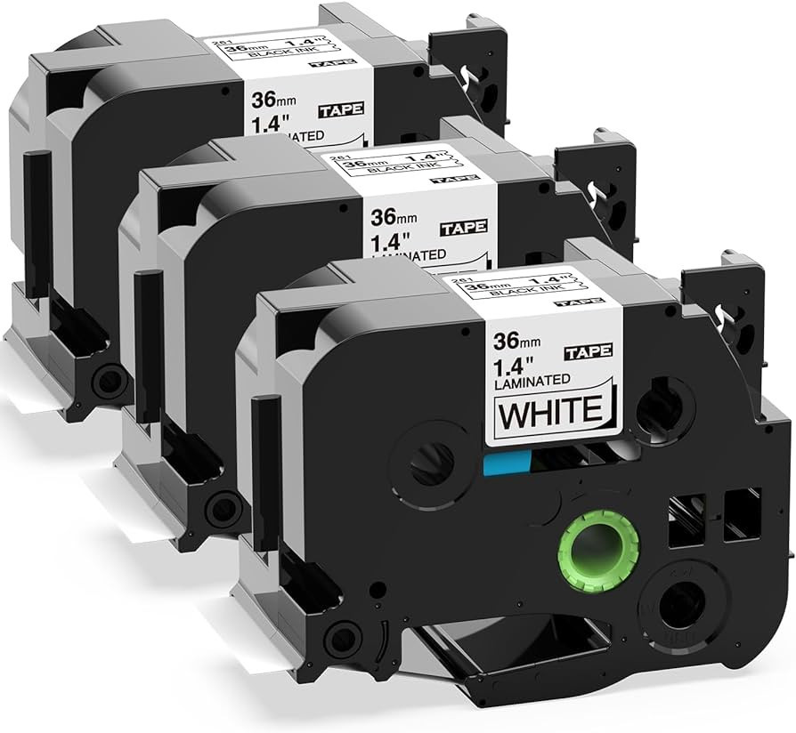 Label KINGDOM TZe-261 36mm Label Tape Replacement for Brother P-Touch TZe261 1 1/2" Black on Whit... | Amazon (US)