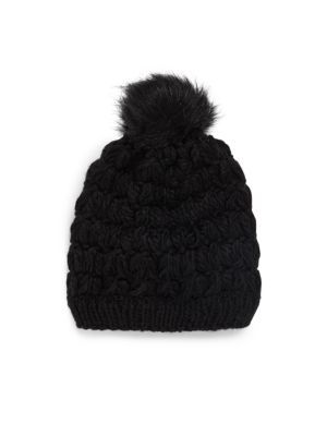 Collection 18 - Marled Ombre Beanie with Faux Fur Pom-Pom | Saks Fifth Avenue OFF 5TH