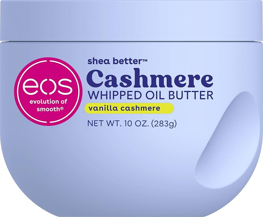 eos Cashmere Whipped Oil Body Butter, Vanilla Cashmere, 72 Hour Weightless Moisture For Dry Skin,... | Amazon (US)