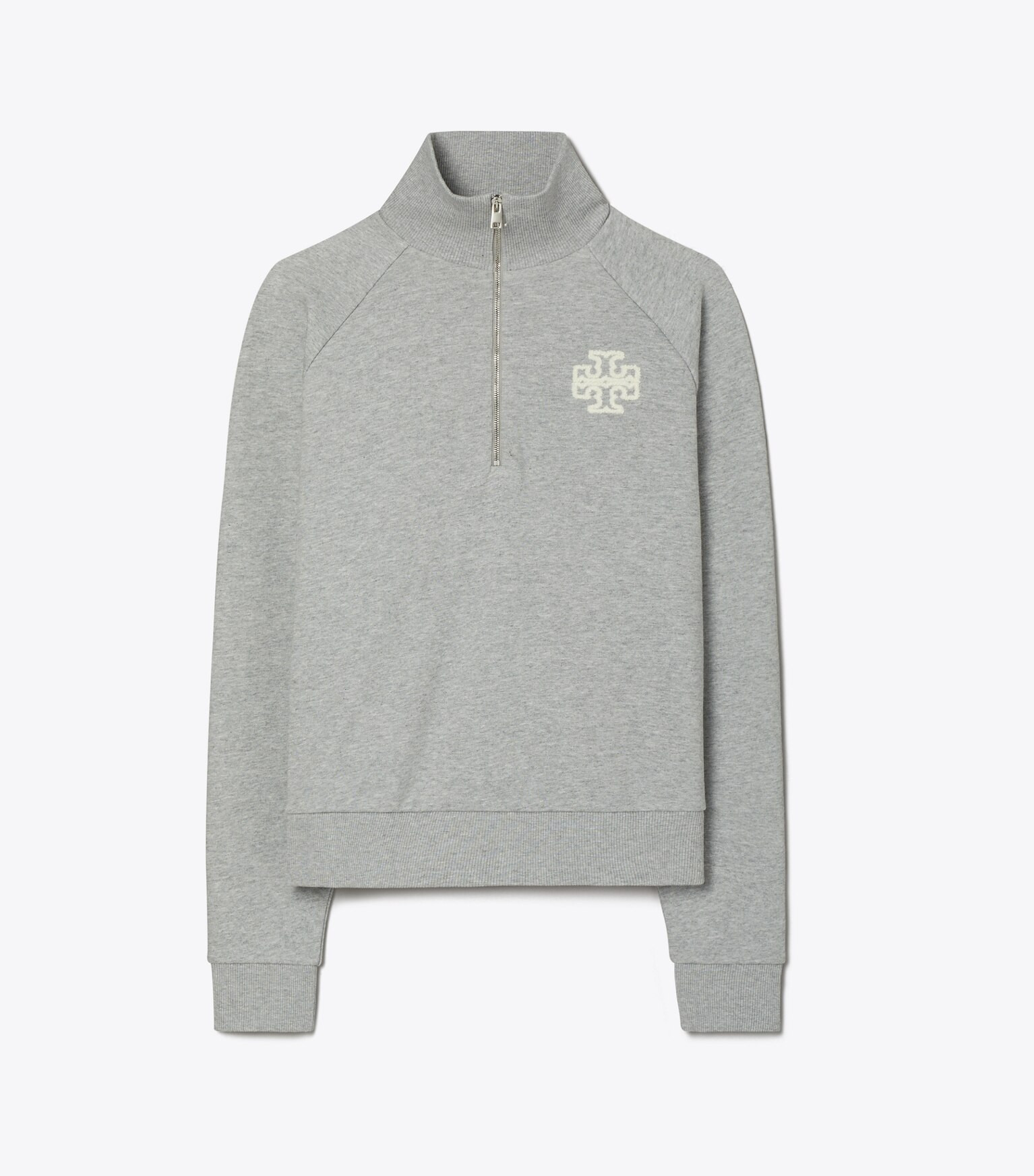 HEAVY FRENCH TERRY HALF-ZIP SWEATSHIRT | Tory Burch (US)
