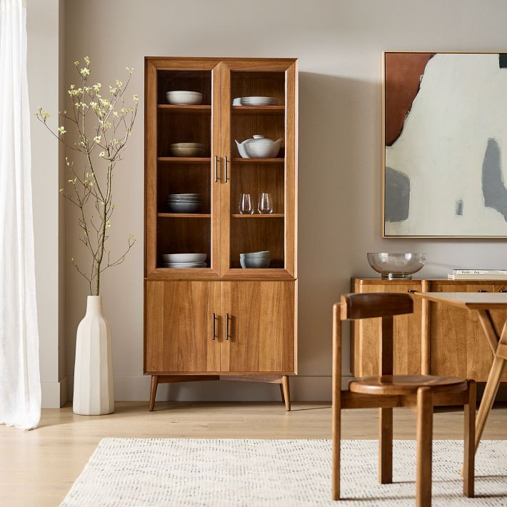 Mid-Century Glass Cabinet (35") | West Elm (US)