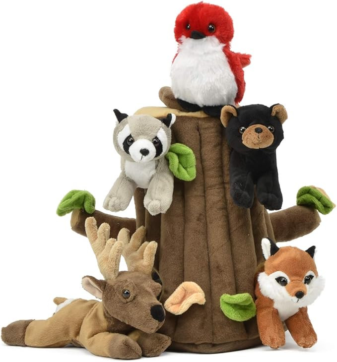 Unipak Plush Woodland Treehouse with Five (5) Stuffed Forest Animals | Amazon (US)
