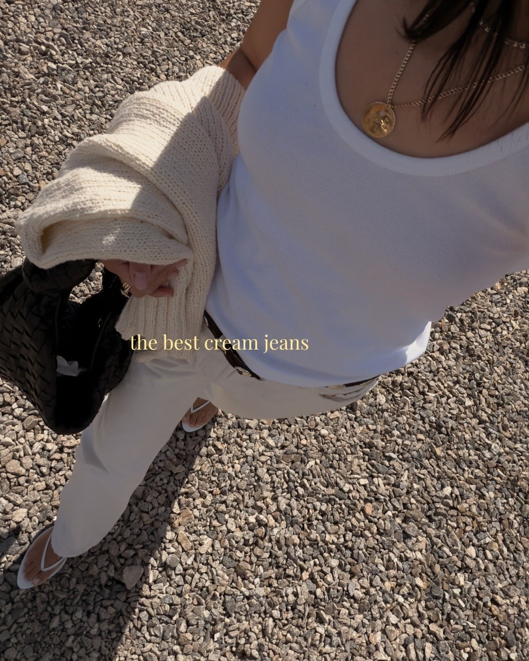 The best cream jeans on sale for prime day! I go up one size