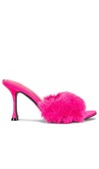 x REVOLVE Bowery Faux Mink Mule in Lollipop | Revolve Clothing (Global)
