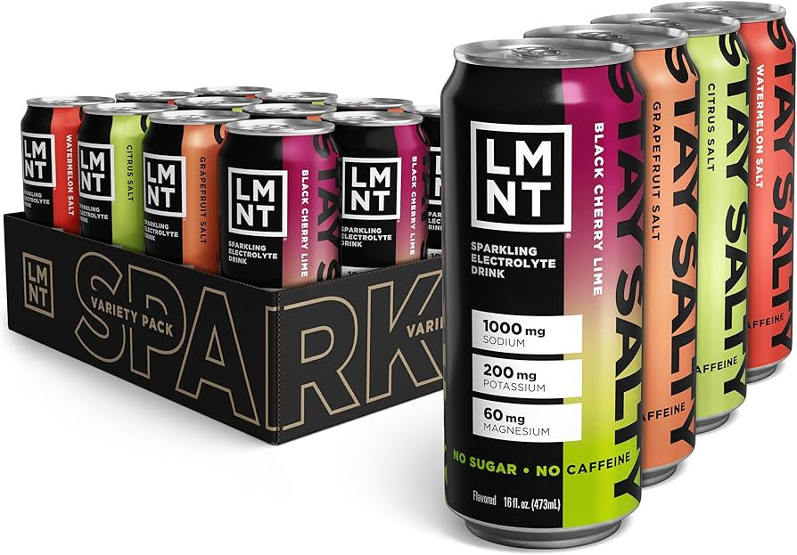 LMNT Sparkling Electrolyte Drink - Variety Pack | 12-Count | Amazon (US)