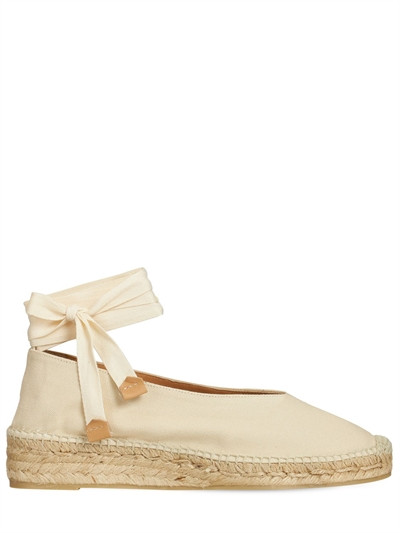 Castañer - 40mm gea cotton espadrille wedges - Ivory | Luisaviaroma | Luisaviaroma