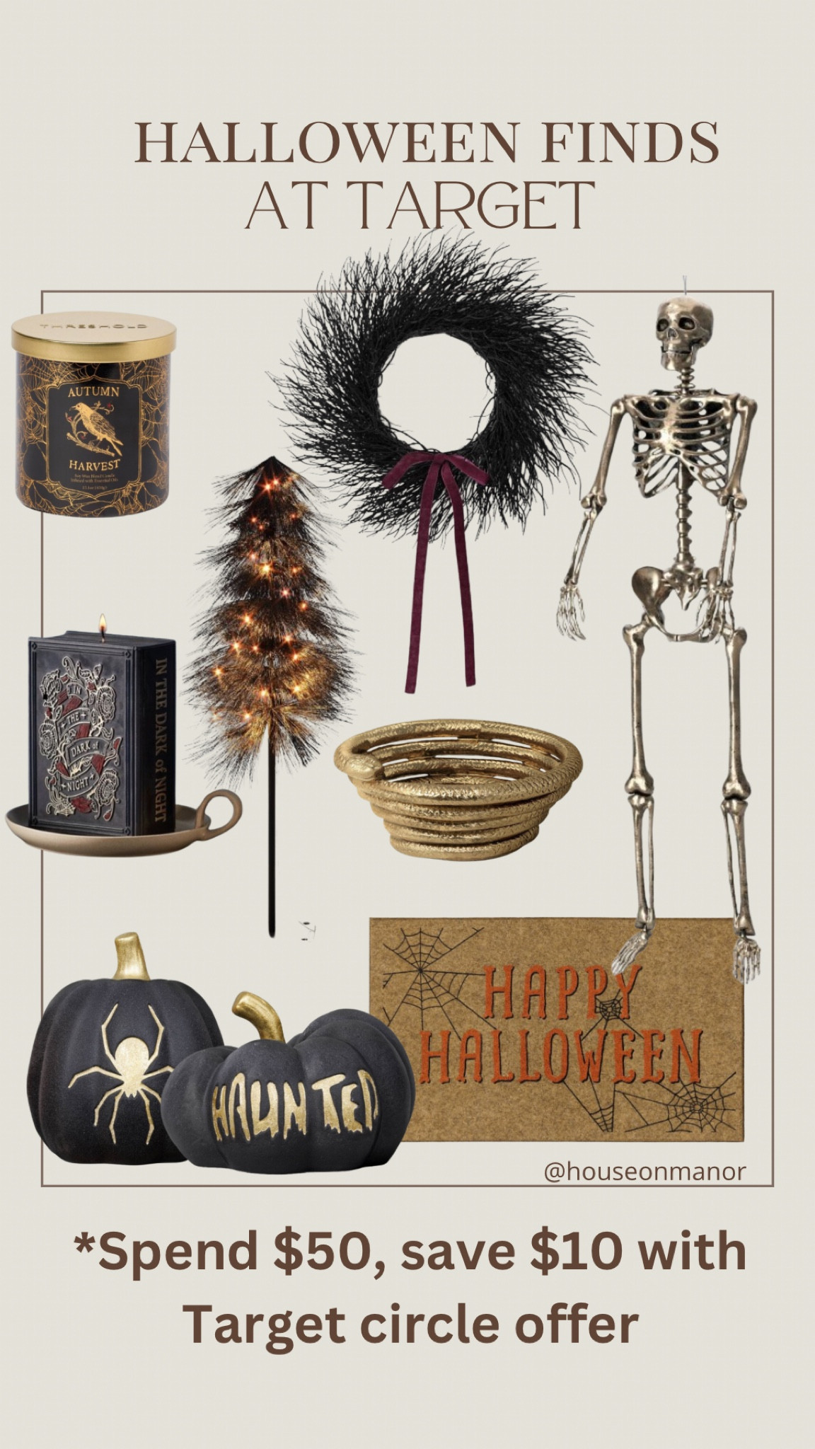Halloween finds at Target! Spend $50 save $10 with Target circle offer!

#LTKSeasonal #LTKHome #LTKFindsUnder50