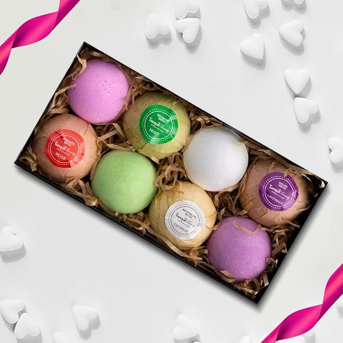 TranquilBeauty Bath Bombs Gift Set for Women/Bath Bomb Set with Essential Oils - 8X Bath Bombs - ... | Amazon (US)