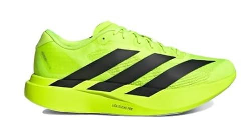 Adidas, Womens, Adizero Evo SL Running Shoes, Lucid Lemon/Black/Matte Silver, 5, B - Medium | Amazon (US)