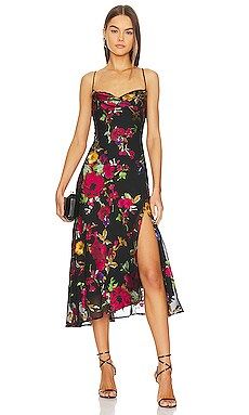 ASTR the Label Gaia Dress in Black & Red Floral from Revolve.com | Revolve Clothing (Global)