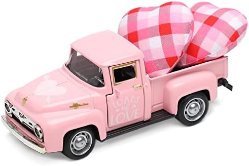 Mini Valentine’s Day Metal Farm Truck with 2 Hearts, Vintage Love Romantic Tiered Tray Decor Di... | Amazon (US)