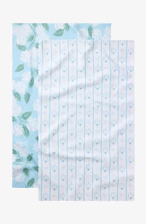 Geometry Kitchen Tea Towel Set in Soft Blue at Nordstrom | Nordstrom
