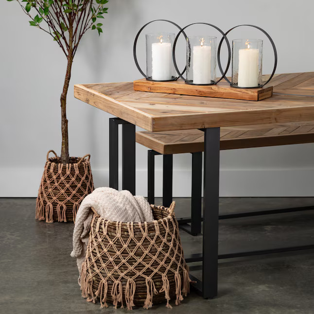 Sullivans Casual Living Multiple sizes Brown Wicker Stackable Decorative Basket 2 -Pack | Lowe's