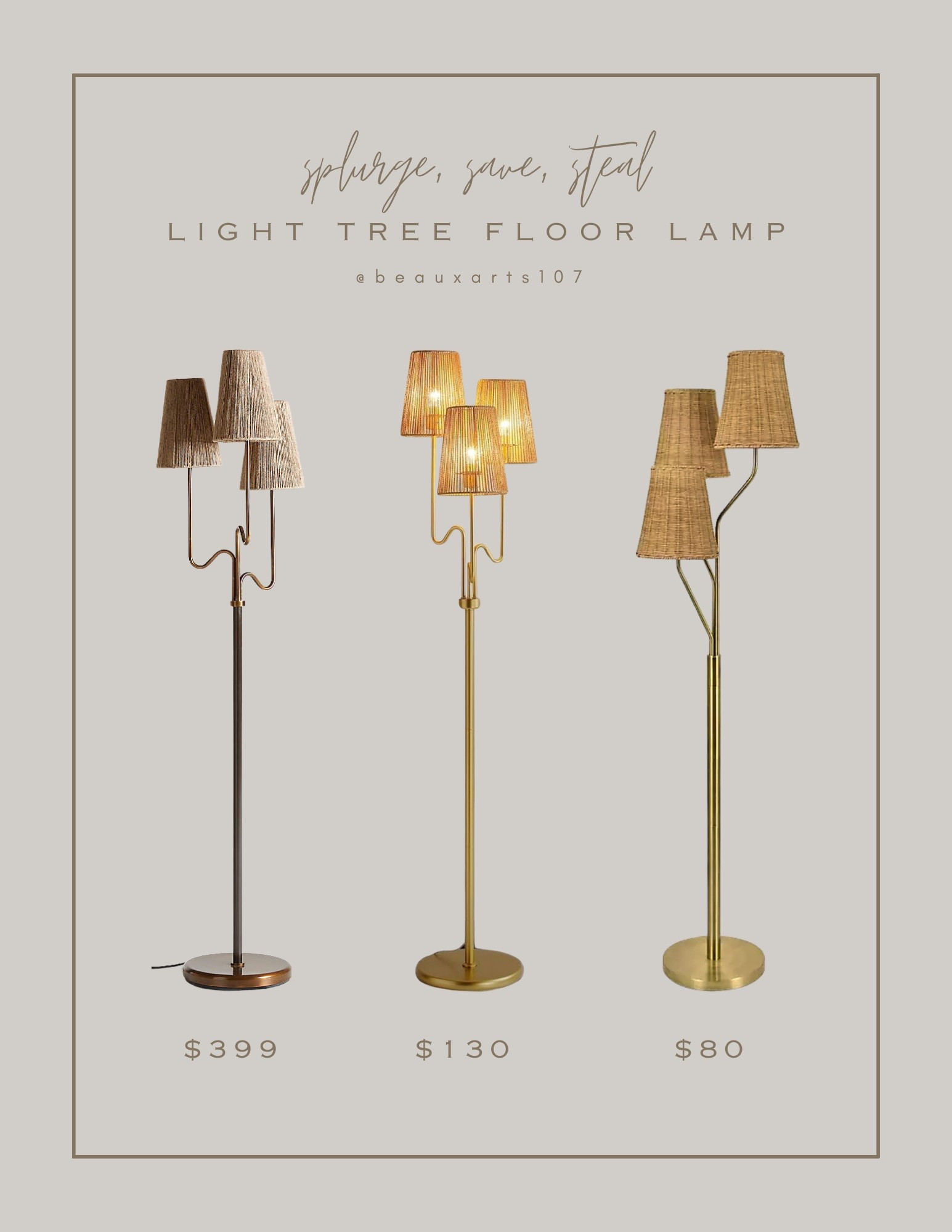 Save on this beautiful designer look for less floor lamp tree with woven shades 

#LTKSaleAlert #LTKHome #LTKFindsUnder100