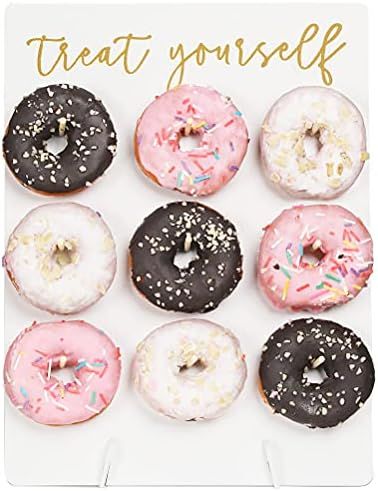 Donut Wall Display Stand Reusable Donut Holder Board Rustic Wood Doughnut Food Buffet Display for We | Amazon (US)