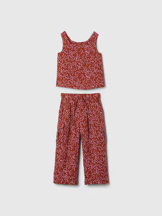 babyGap Crinkle Gauze Cargo Outfit Set | Gap (US)