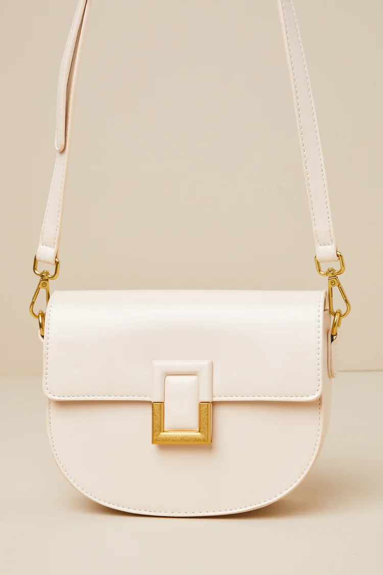 Elevated Pick Ivory Crossbody Buckle Bag | Lulus