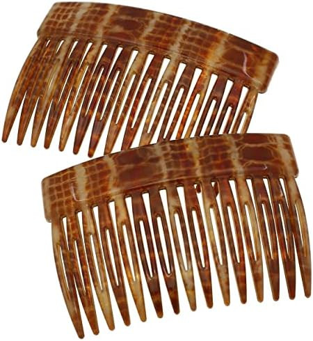 Camila Paris CP2943 French Hair Side Comb, 3 inch Small Brown, French Twist Hair Combs Decorative... | Amazon (US)