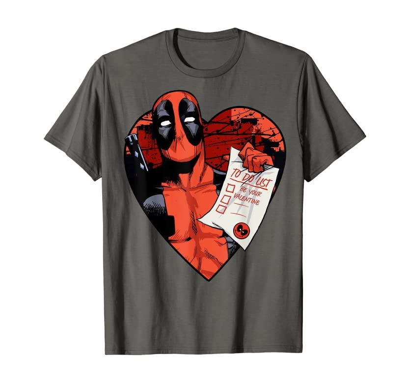 Marvel Deadpool Valentine To Do List T-Shirt | Amazon (US)