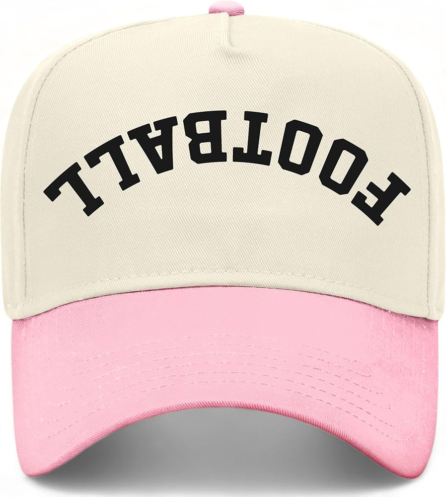 Football Upside Down Reversed Vintage Trucker Hat | Premium Snapback Baseball Hat for Men & Women | Amazon (US)