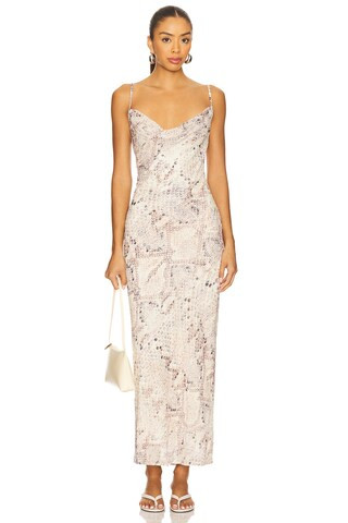 x REVOLVE Skin Maxi Dress in Beige Reptile | Revolve Clothing (Global)