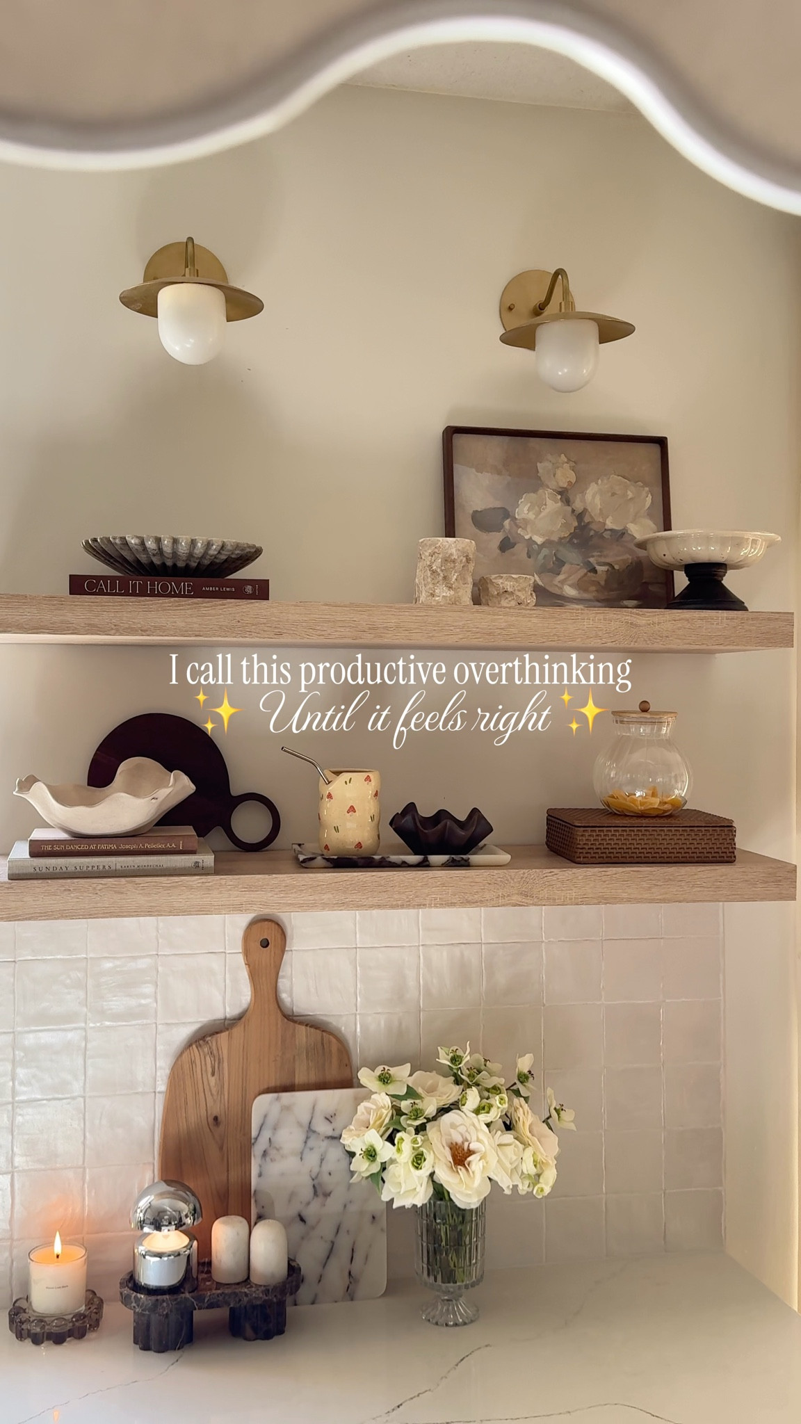 It starts as overthinking
and ends as a space that holds you differently— kitchen shelves styling ✨ 

#LTKHome #LTKSaleAlert