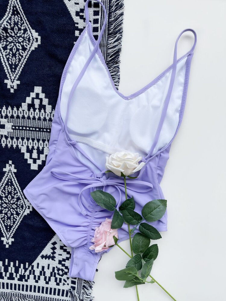 Plain One Piece Swimsuit | SHEIN