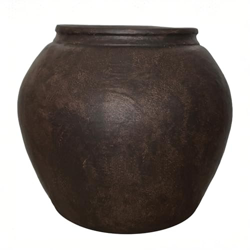 Haispring 12" H x 14" Dia Fiberstone Vintage Style Planter with Drainage Hole, Indoor/Outdoor Large Plant Pot for Home Patio Garden, Ideal for Artificial Tree/Plants | Amazon (US)
