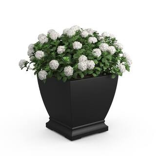 Mayne Acadia 20 in. Square Self-Watering Black Polyethylene Planter 5920-B - The Home Depot | The Home Depot
