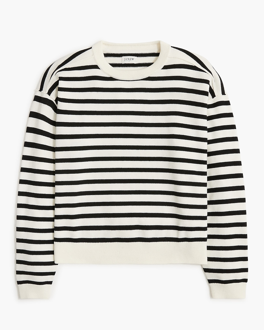 Striped drop-shoulder pullover | J.Crew Factory