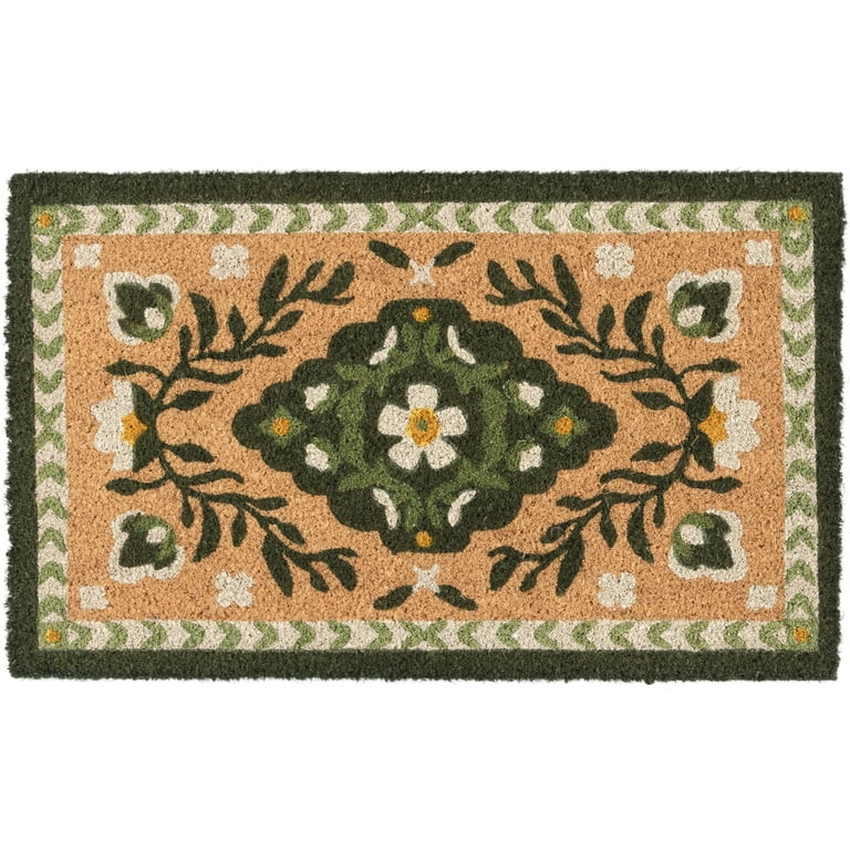 Home D\u00e9cor Collection Green Persian Outdoor Doormat, 18"x30" | Walmart (US)