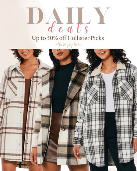 Hollister is having up to a 50% off sale, and I found these coats!! Totally obsessed, just had to post. 😍🛒

| Hollister | sale | plaid | jacket | coat | Sherpa jacket | work outfit | 

#LTKFind #LTKsalealert #LTKworkwear