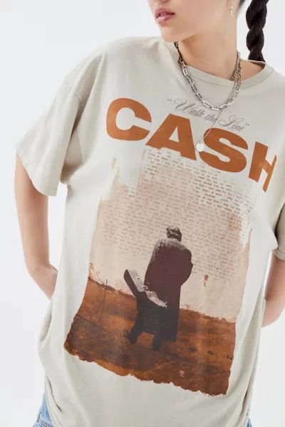 Johnny Cash T-Shirt Dress in Tan at Urban Outfitters | Urban Outfitters (US and RoW)