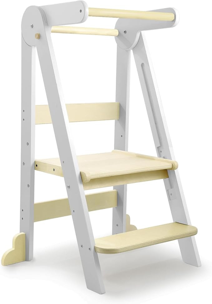 HARPPA Foldable Toddler Kitchen Stool, Kitchen Stool Helper, Standing Tower with 3 Adjustable Hei... | Amazon (US)