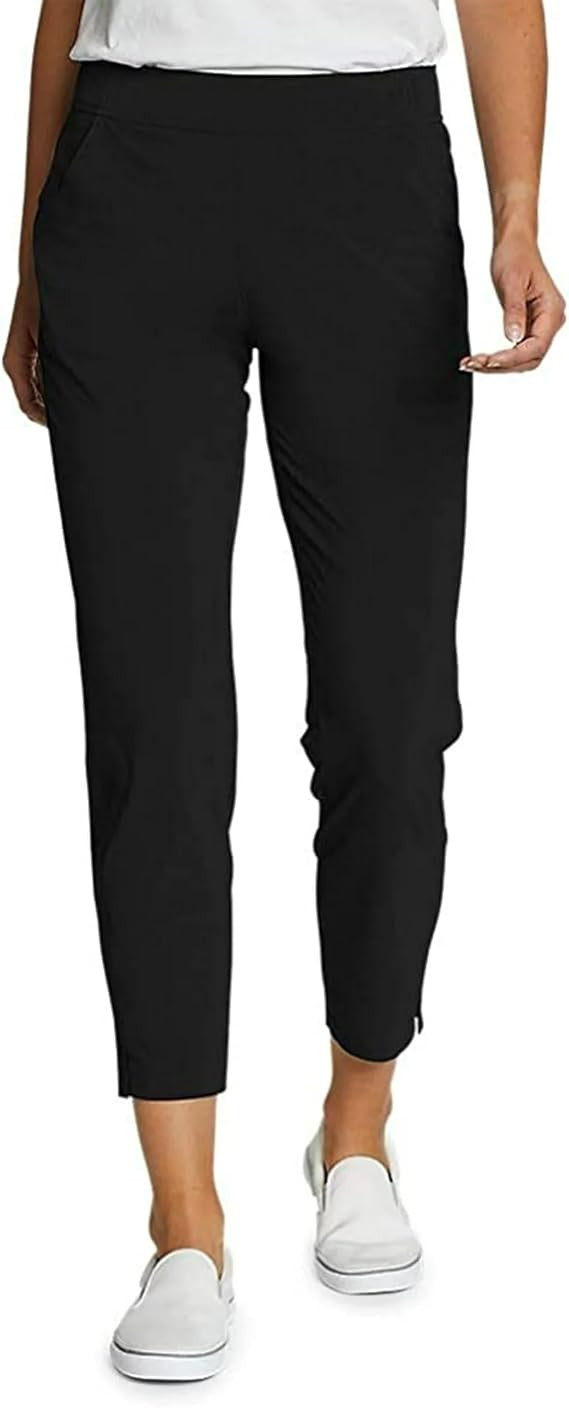 Eddie Bauer Women's Traveler Ankle Pants | Black, X-Large | Amazon (US)
