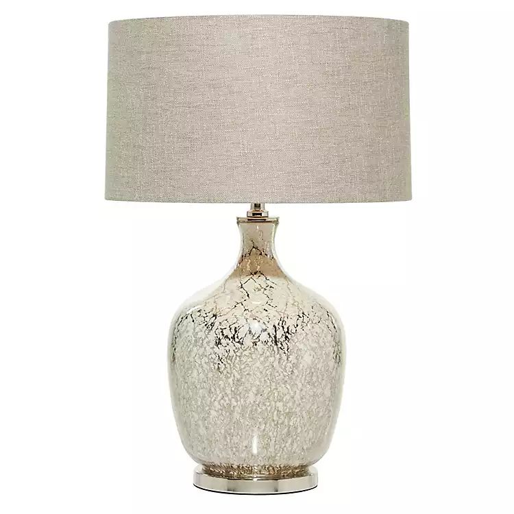 Beige Marbled Mercury Glass Table Lamp | Kirkland's Home