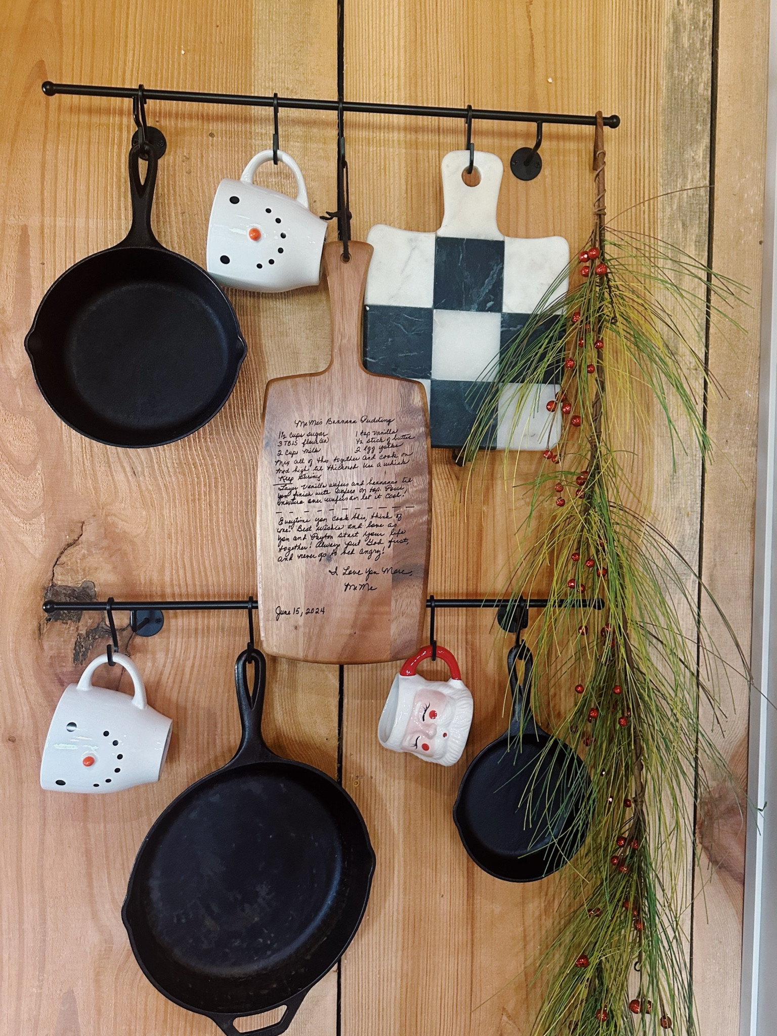 One of my favorite things walls in my house 🤎 The cutting board is my favorite banana pudding recipe that my meme hand wrote out and gave me as a wedding gift! 

#LTKHome #LTKHoliday