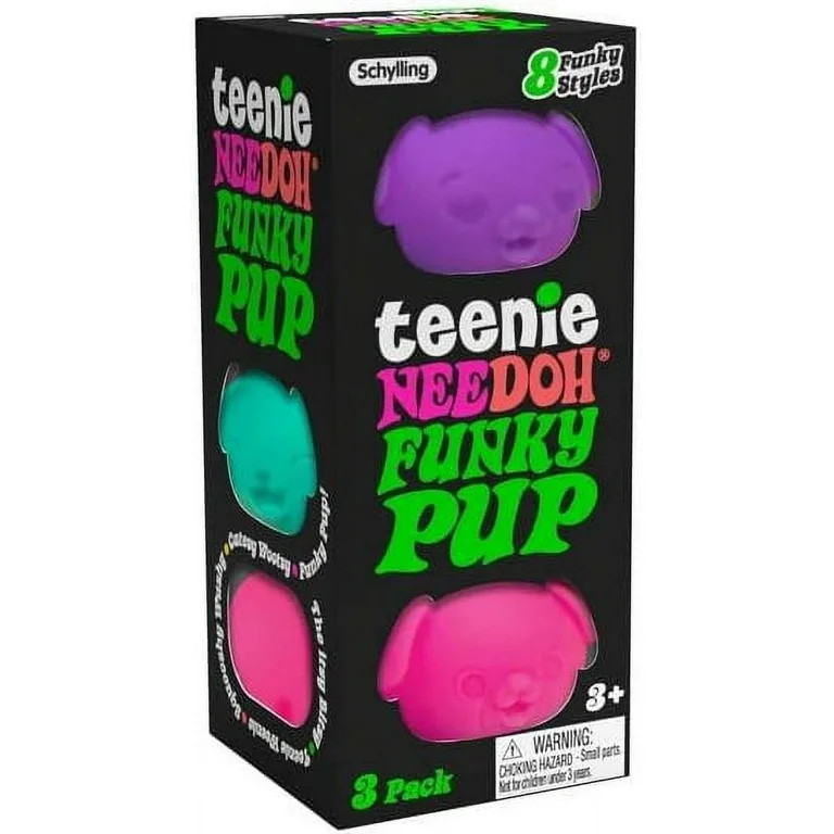 Schylling NeeDoh Teenie Funky Pups Stress Squeezable Sensory Ball Toy (3 Count) | Walmart (US)