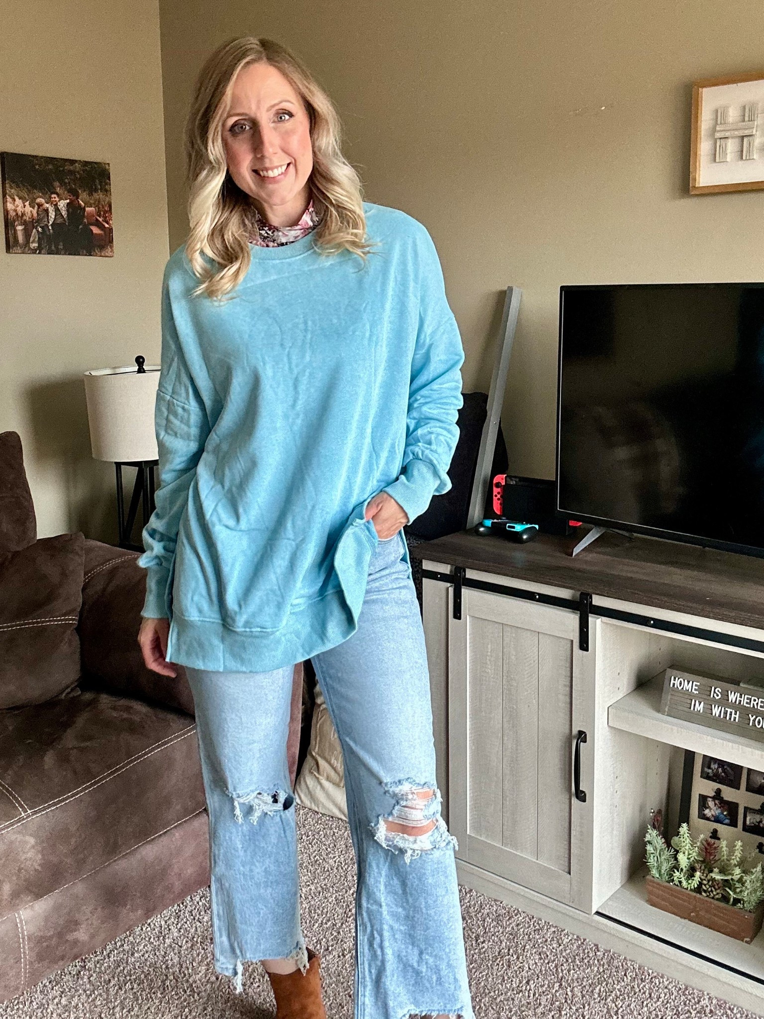 Wearing small in tops and 26 in jeans 

#LTKFindsUnder50 #LTKmomlife #LTKStyleTip