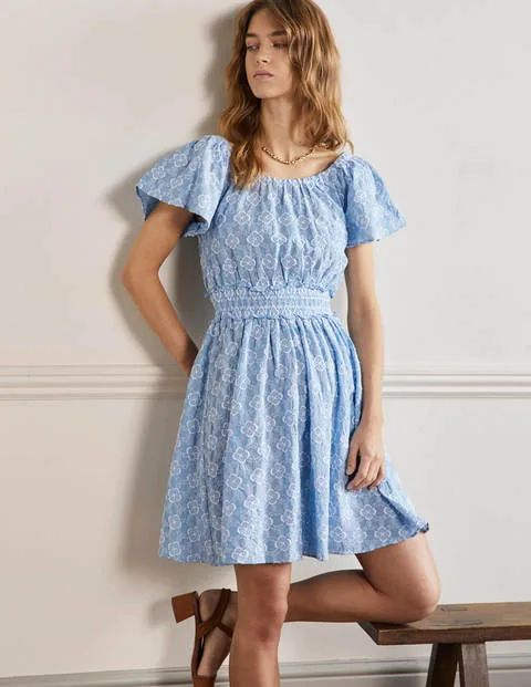 Scoop Neck Embroidered Dress | Boden (US)