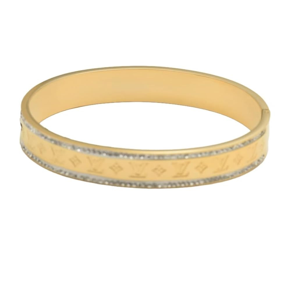 Gold Bracelet for Women,18K Gold Plated Cubic Zirconia Bangle Gifts for Wedding Party Christmas B... | Amazon (US)