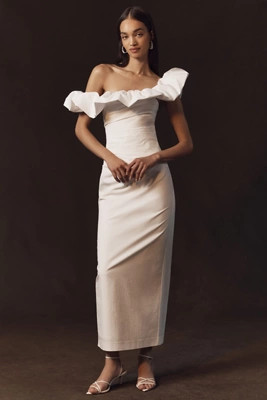 Anthropologie Weddings x Shona Joy Levitate Ruffle Maxi Dress | Anthropologie (US)