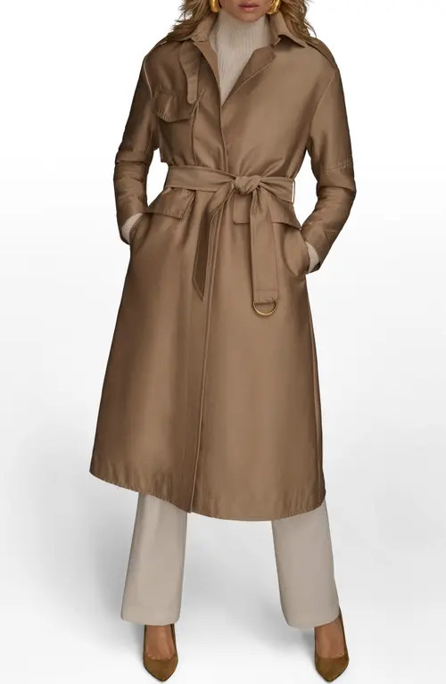 Donna Karan New York Safari Rain Coat in Khaki at Nordstrom, Size Medium | Nordstrom
