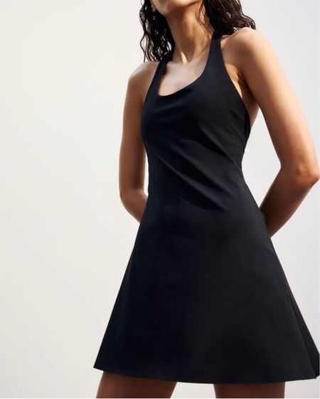 Black halter neck tennis dress 

#LTKfindsunder50 #LTKSeasonal #LTKstyletip