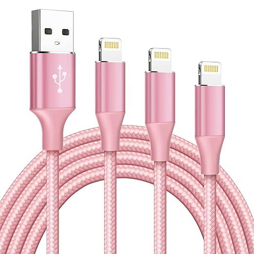 Long iPhone Charger Cable 10ft, 3Pack Lightning Cable MFi Certified iPhone Charging Cords, Long i... | Amazon (US)